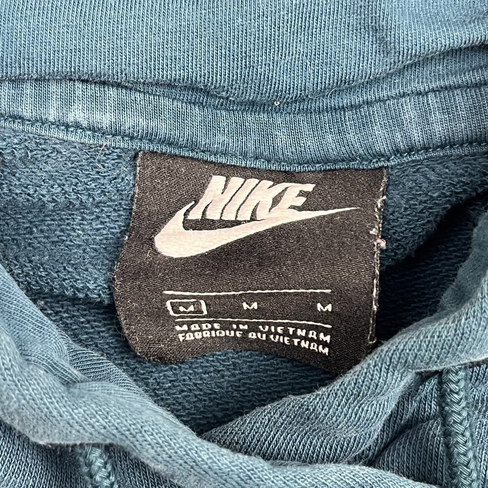 Nike Hoodie Mens Medium Blue Drawstring Sweatshirt Long Sleeve - Picture 4 of 8